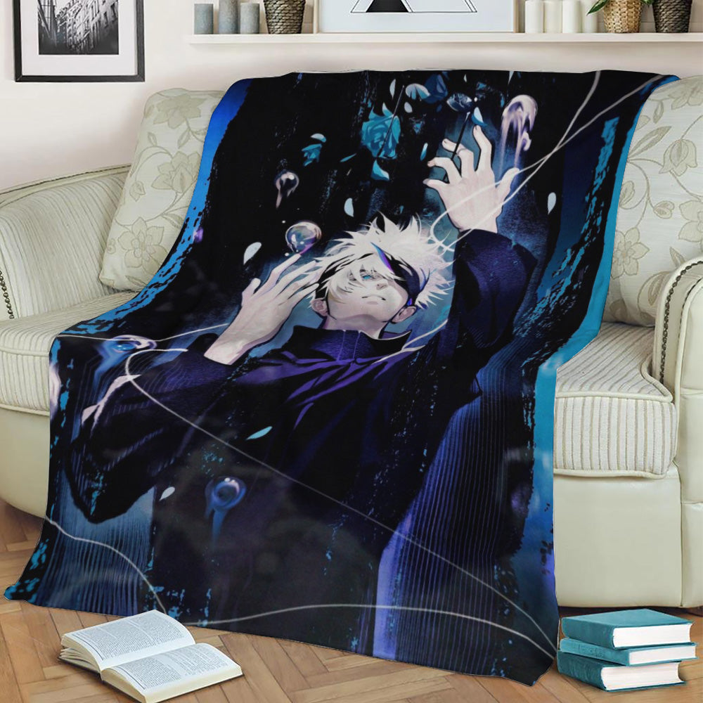 SATORU GOJOU Fleece Throw Blanket