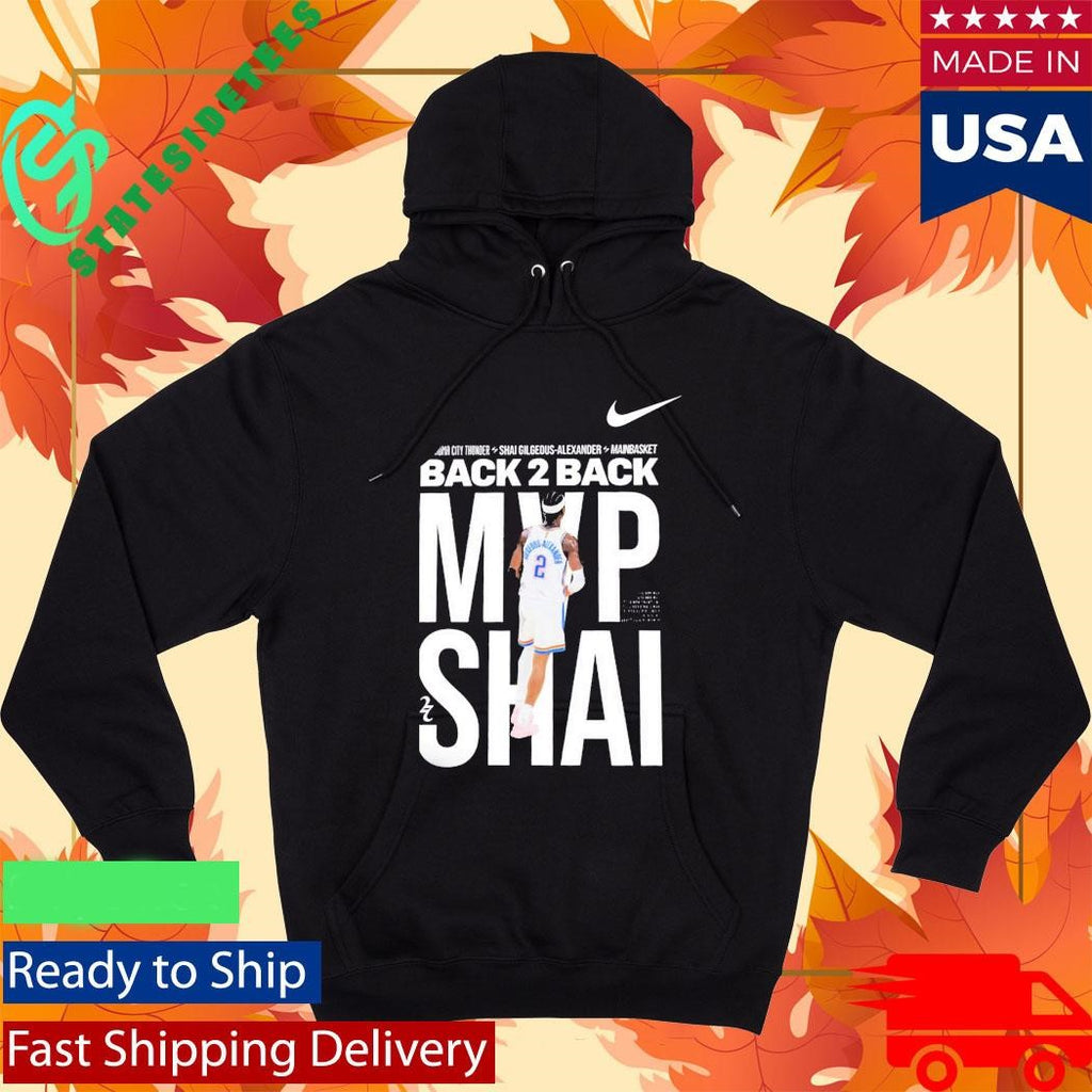 SGA Shai Gilgeous Alexander 2026 MVP Back To Back OKC Thunder T-Shirt