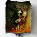 Salamanders Woven Tapestry Throw Blanket with Fringe