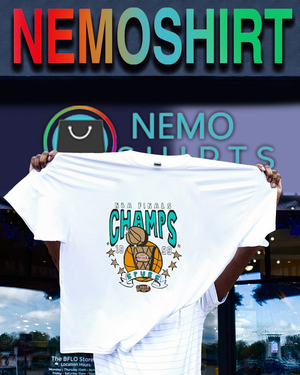 San Antonio Spurs NBA Finals Champions 1999 shirt