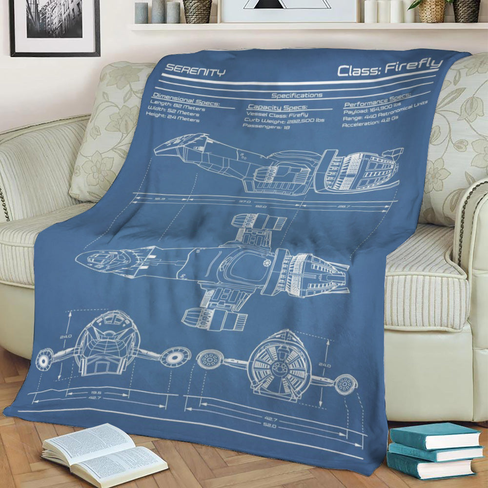 Serenity Firefly Vessel Fleece Throw Blanket