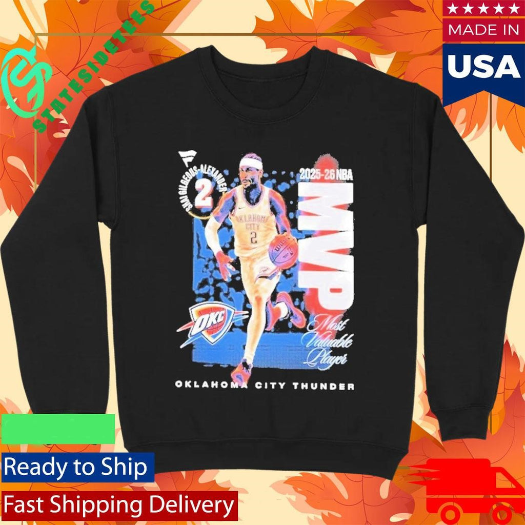 Shai Gilgeous Alexander 2025 26 NBA MVP Oklahoma City Thunder Shirt