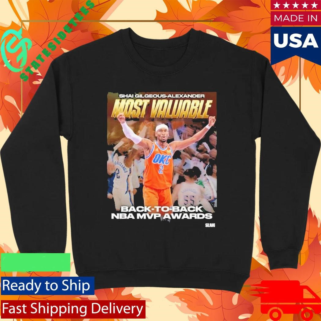 Shai Gilgeous Alexander Most Valuable Back To Back NBA MVP Awards Shirt