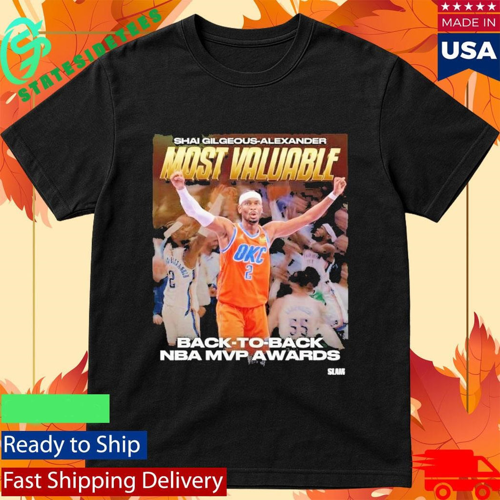Shai Gilgeous Alexander Most Valuable Back To Back NBA MVP Awards Shirt