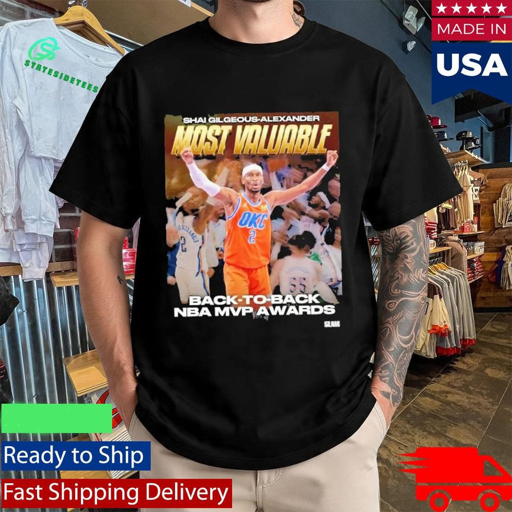 Shai Gilgeous Alexander Most Valuable Back To Back NBA MVP Awards Shirt