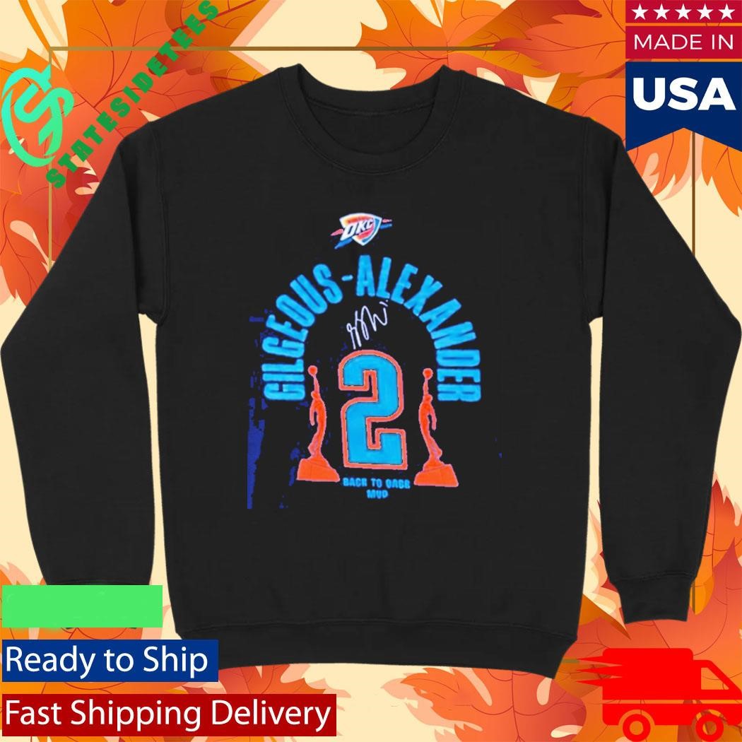 Shai Gilgeous Alexander Oklahoma City Thunder 2026 MVP Back 2 Back signature Shirt
