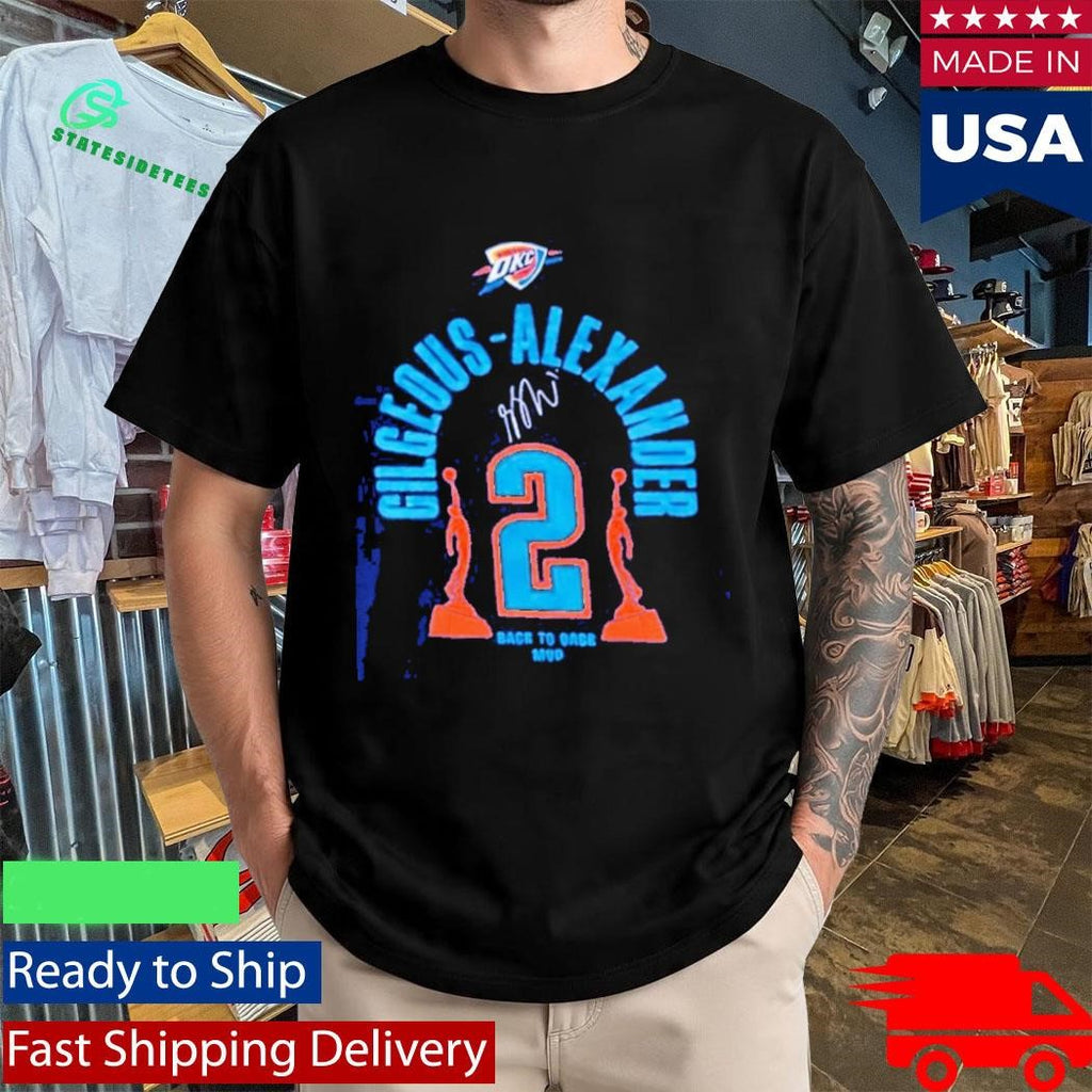 Shai Gilgeous Alexander Oklahoma City Thunder 2026 MVP Back 2 Back signature Shirt