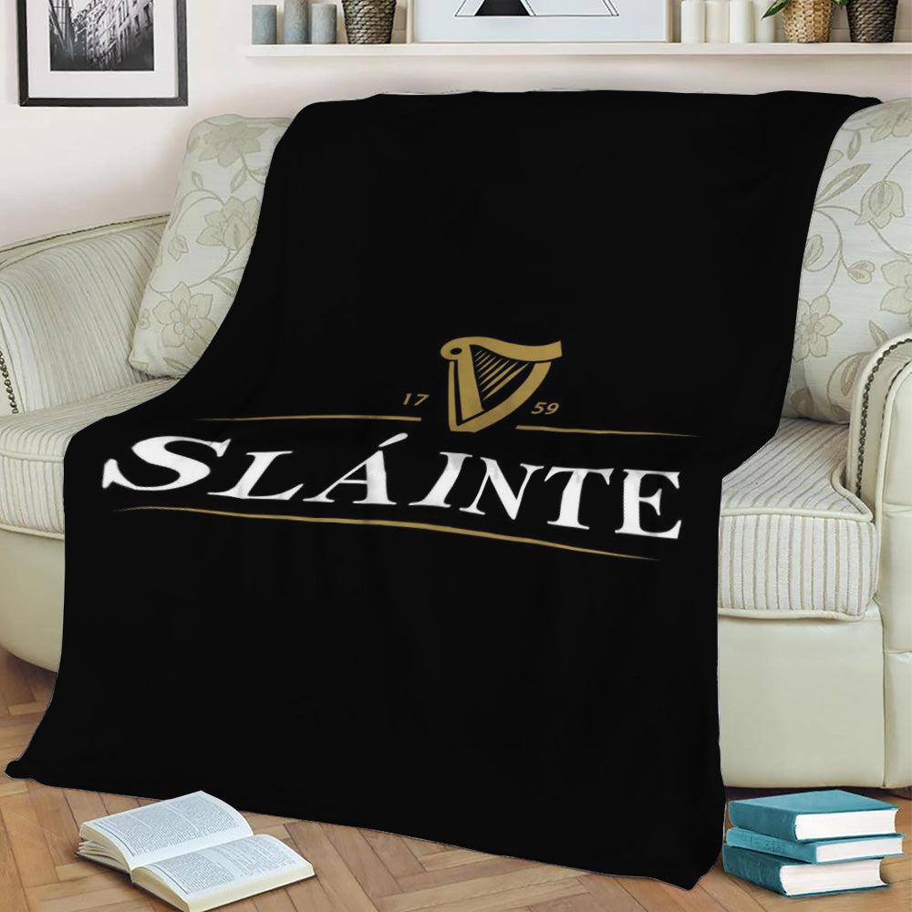 Slainte Guinness Fleece Throw Blanket
