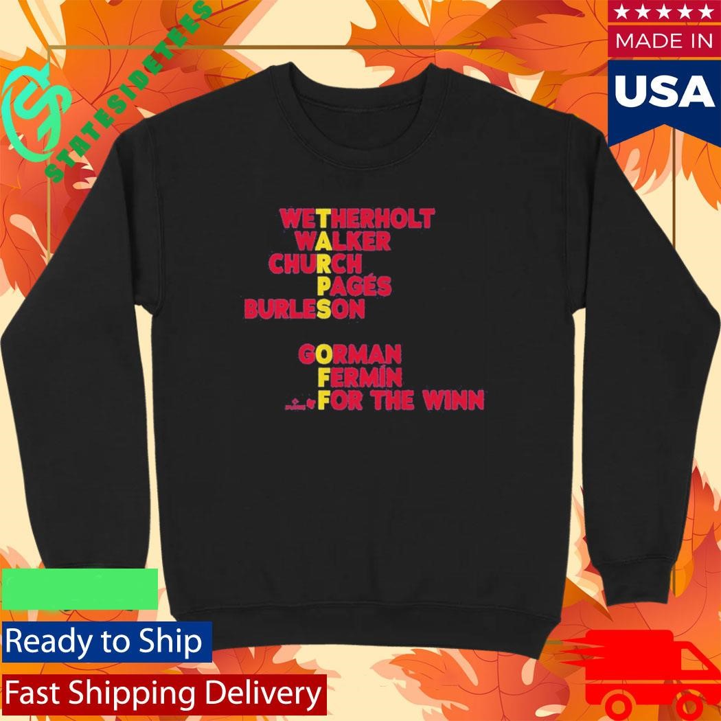 St. Louis Baseball Wetherholt Walker Tarps Off Names Shirt