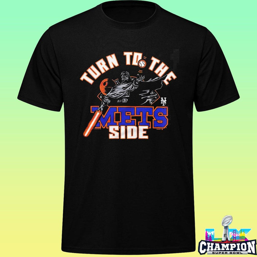 Star Wars X Mlb 2026 Star Wars Day New York Mets Dark Side Darth Vader Turn To The Mets Side Shirt