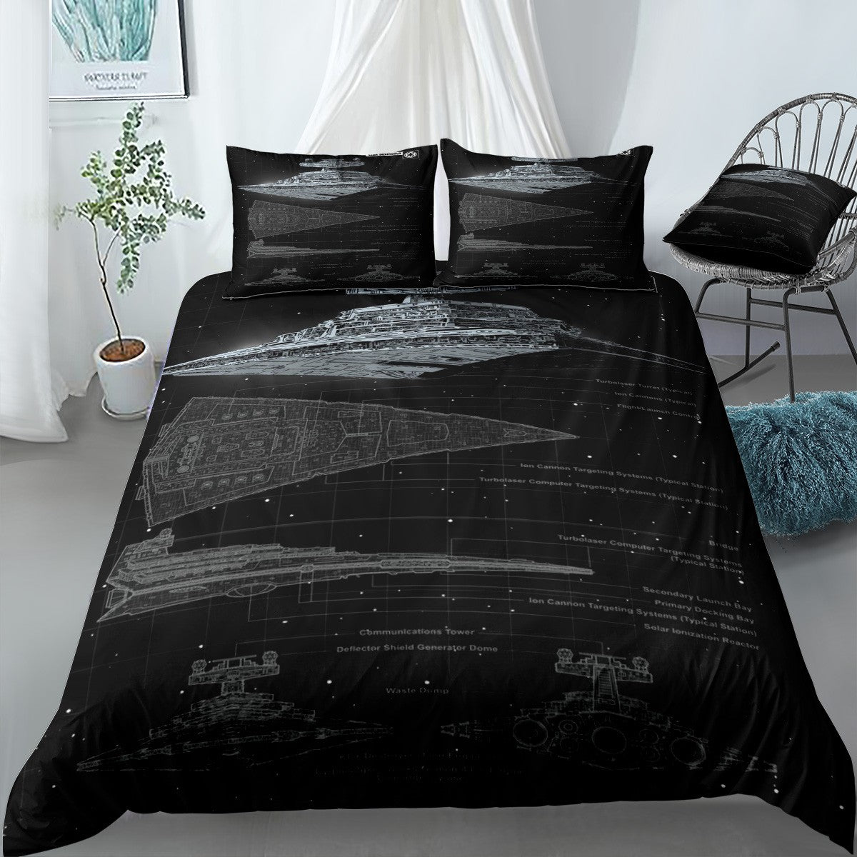 Star Destroyer Bedding Set (Duvet Cover & Pillow Shams)