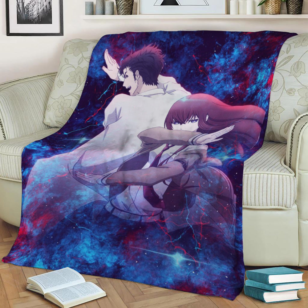 Steins Gate Fleece Throw Blanket