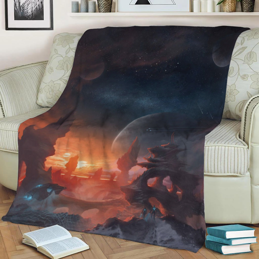 Stellaris Box Art Fleece Throw Blanket