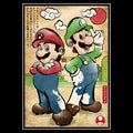 Super Plumber Bros Woodblock
