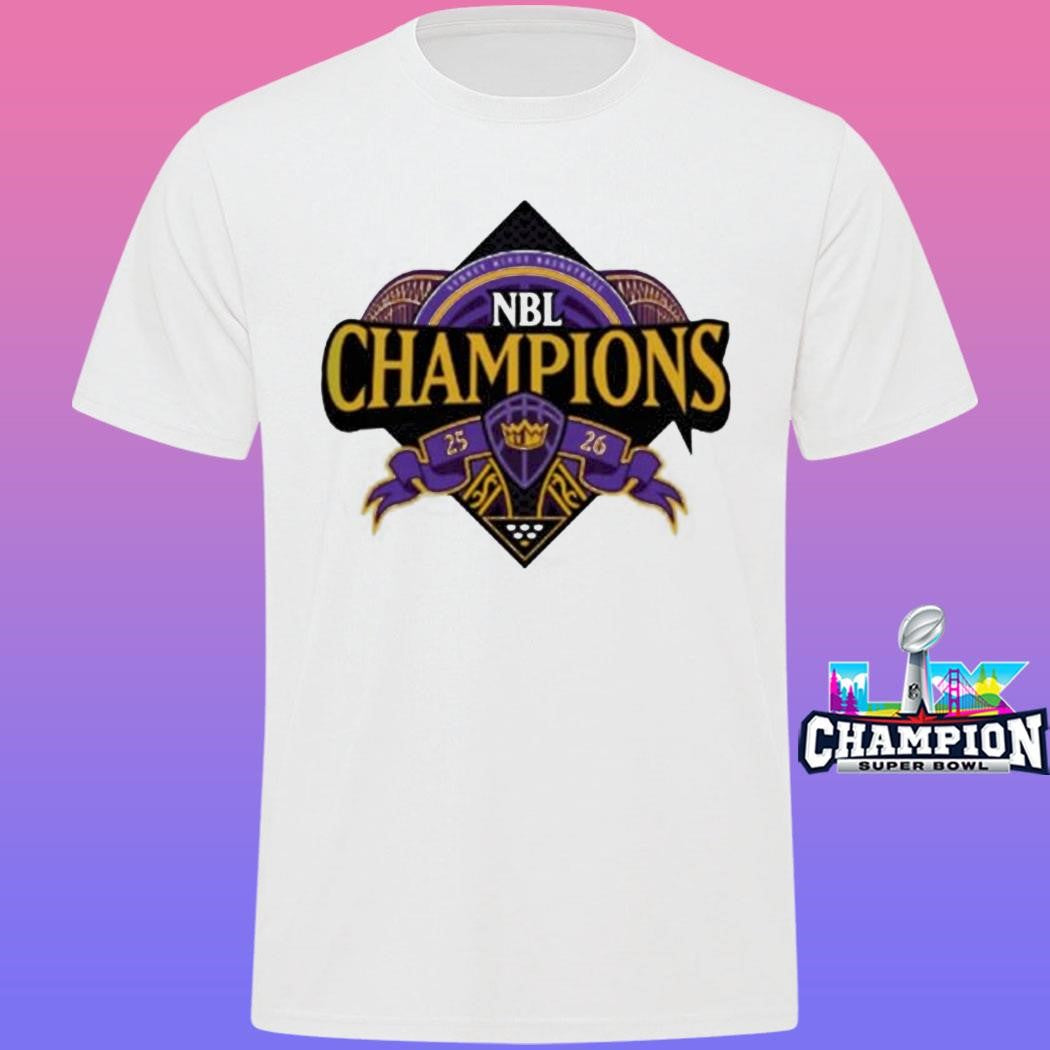 Sydney Kings 2026 Nbl Champions Logo Locker Room Shirt