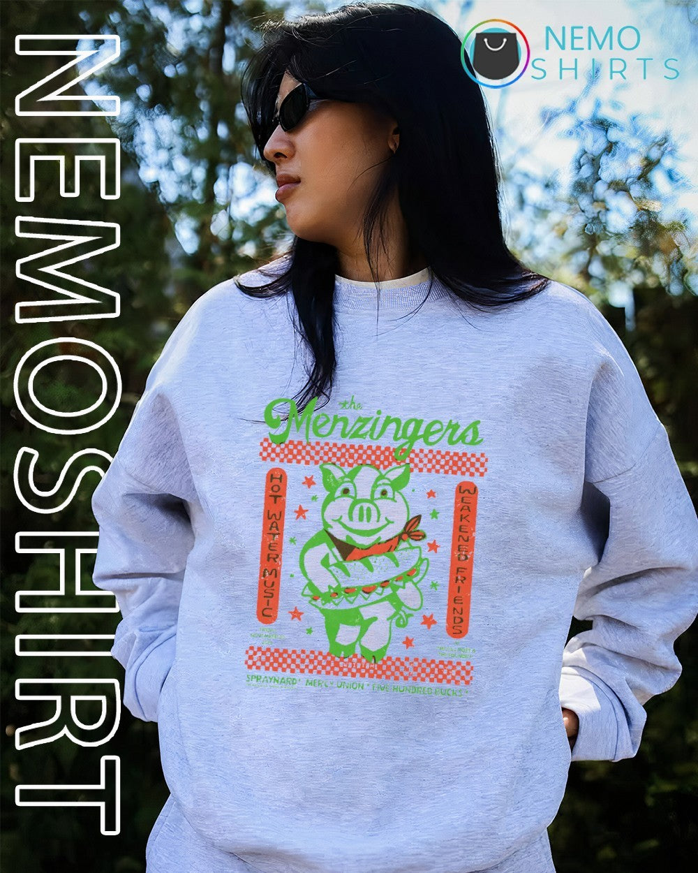 The Menzingers Hot Water Music and Weakened Friends shirt