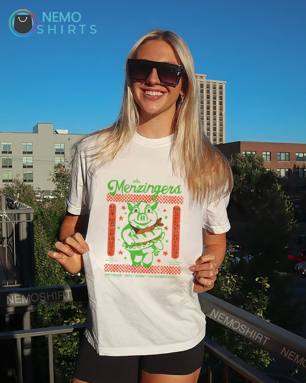 The Menzingers Hot Water Music and Weakened Friends shirt