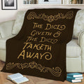 The Dice Giveth and Taketh Fleece Throw Blanket