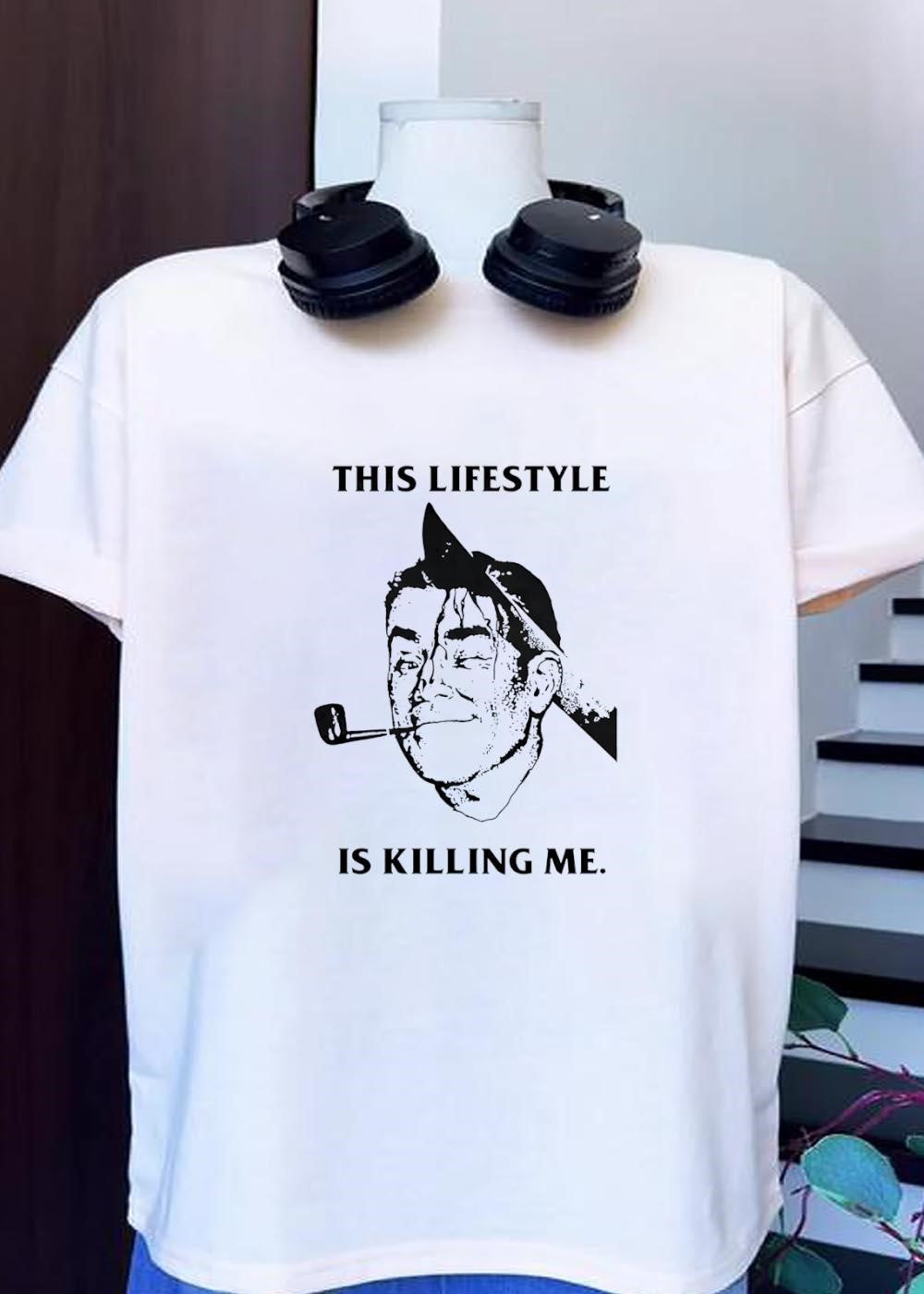 This Lifestyle Is Killing Me Man Smoking Pipe T-Shirt