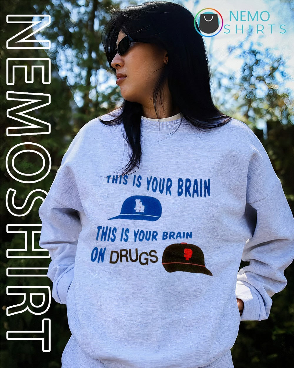 This is your brain Los Angeles Dodgers this is your brain on drugs San Francisco Giants shirt
