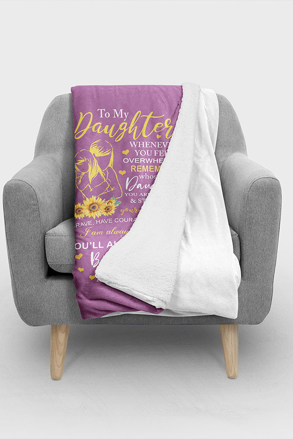 To My Daughter Fleece Blanket