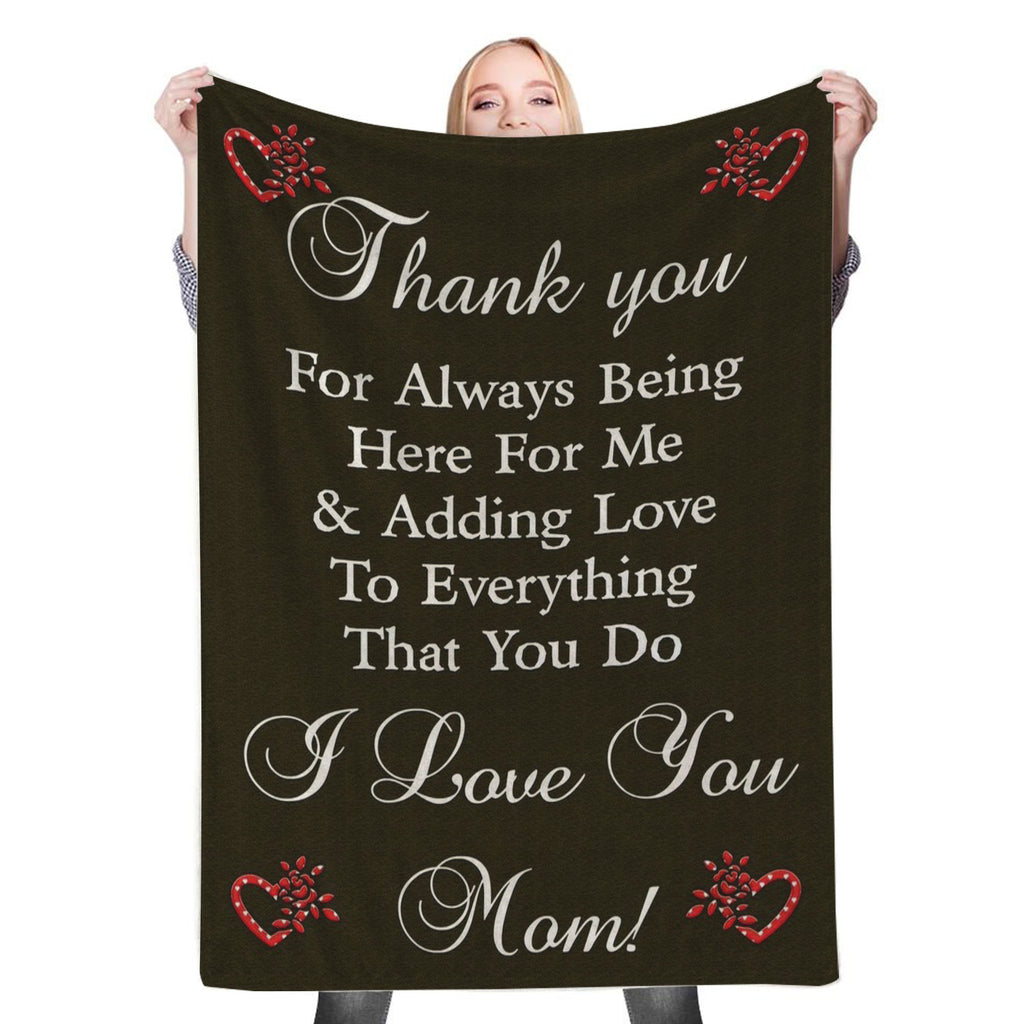 To Mom With Love Always Fleece Throw Blanket