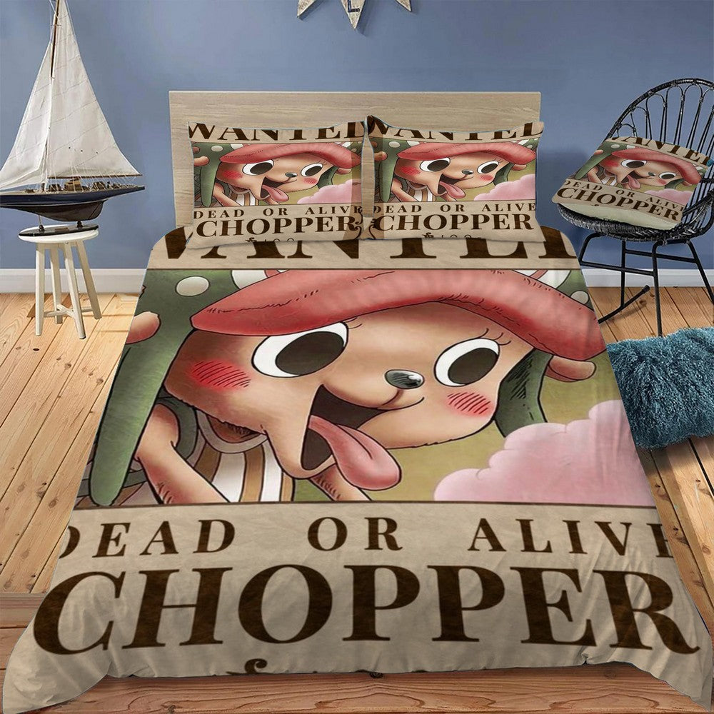 Tony Chopper Wanted Poster Bedding Set (Duvet Cover & Pillow Shams)