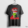 Top Cincinnati Reds Baseball Grinch Holding Helmet Christmas T Shirt Sweater