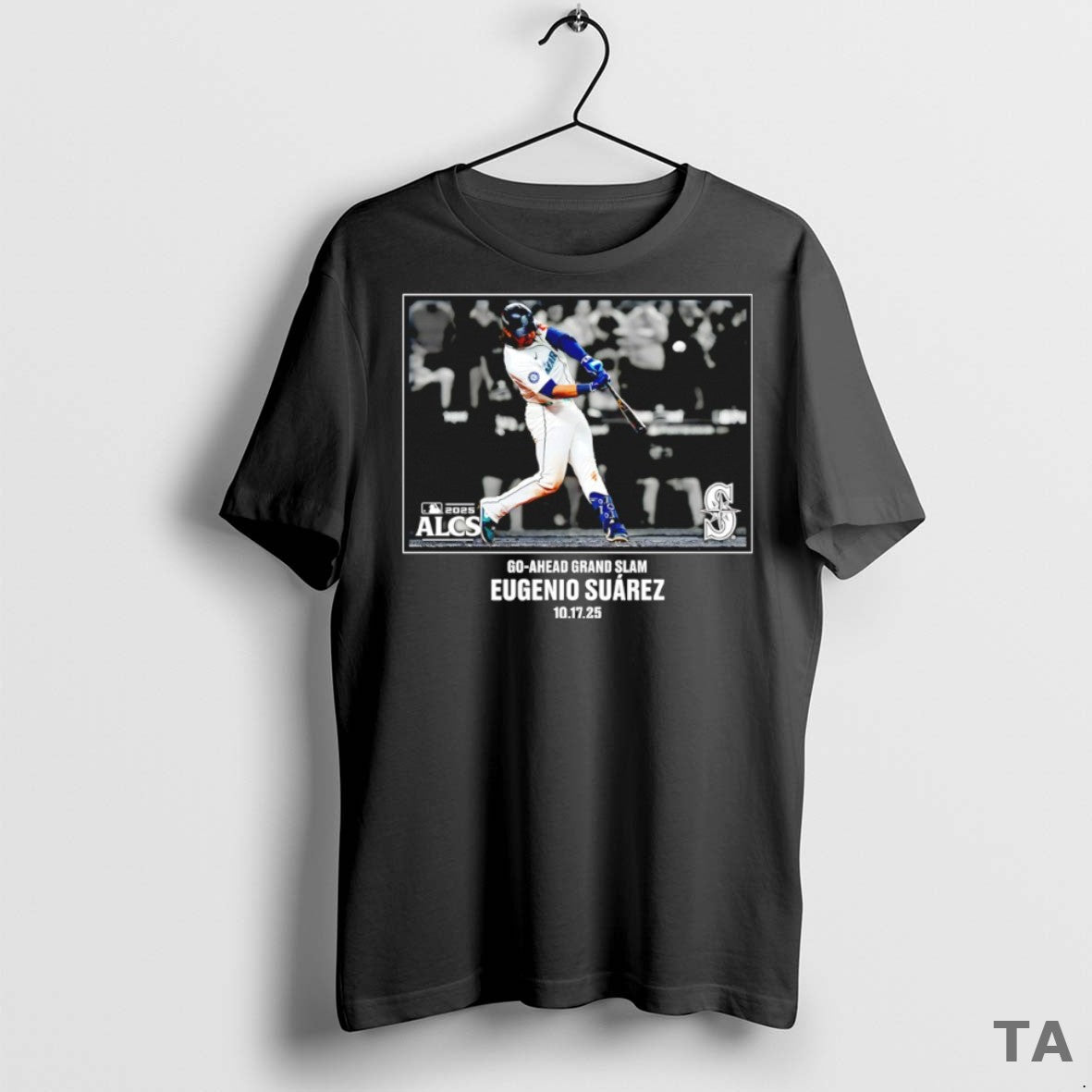 Top Eugenio Suarez Seattle Mariners 2025 Mlb Postseason Moment T Shirt Sweater