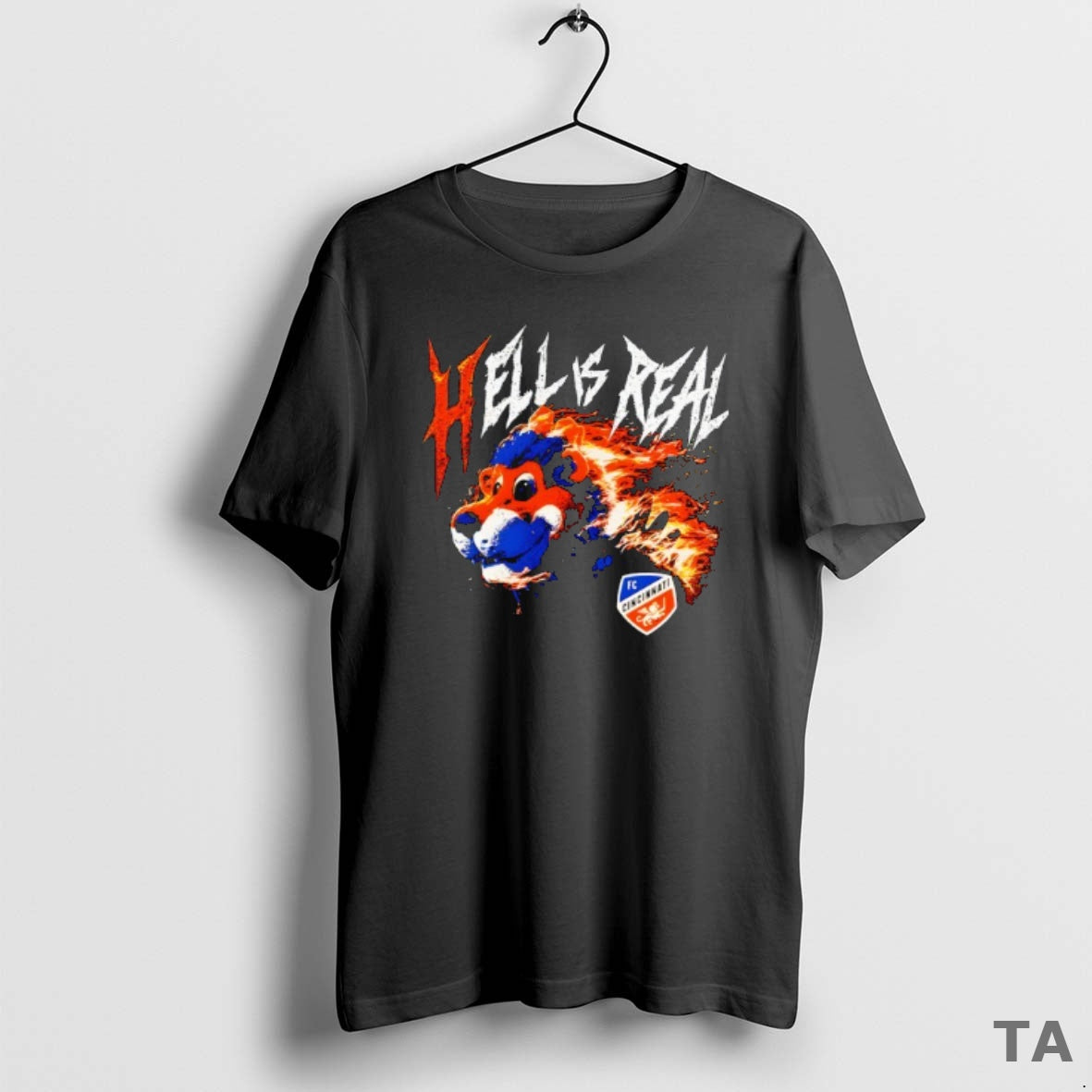 Top Hell Is Real Retro Flame T Shirt Sweater