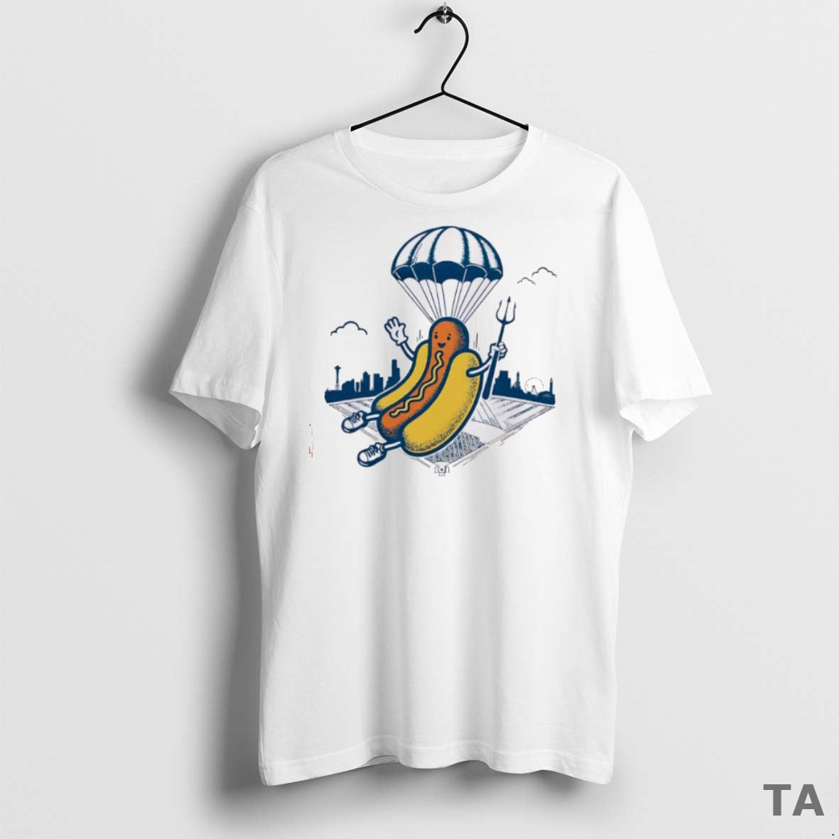 Top Hot Dogs Skydiving Mariners Mariners Vintage T Shirt Sweater