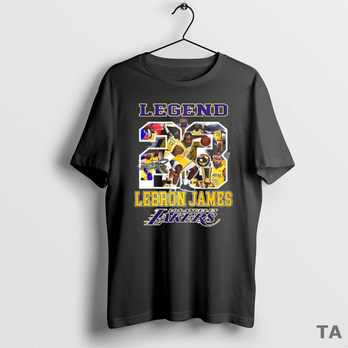 Top Legend Lebron Lakers Los Angeles Number 23 Collage Signature T Shirt Sweater