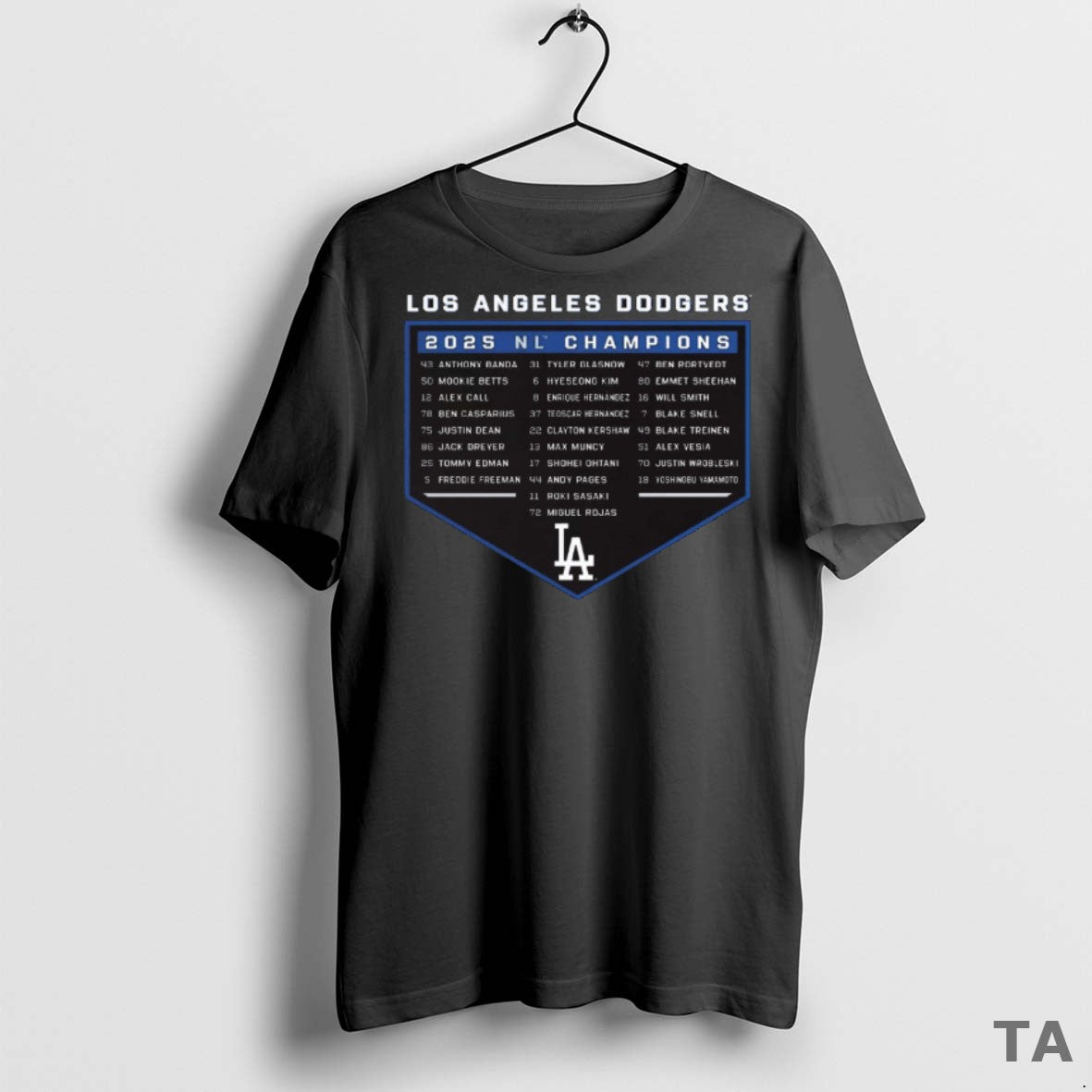 Top Los Angeles Dodgers Mlb 2025 Nlcs Champions Roster Banda Betts Call And Casparius