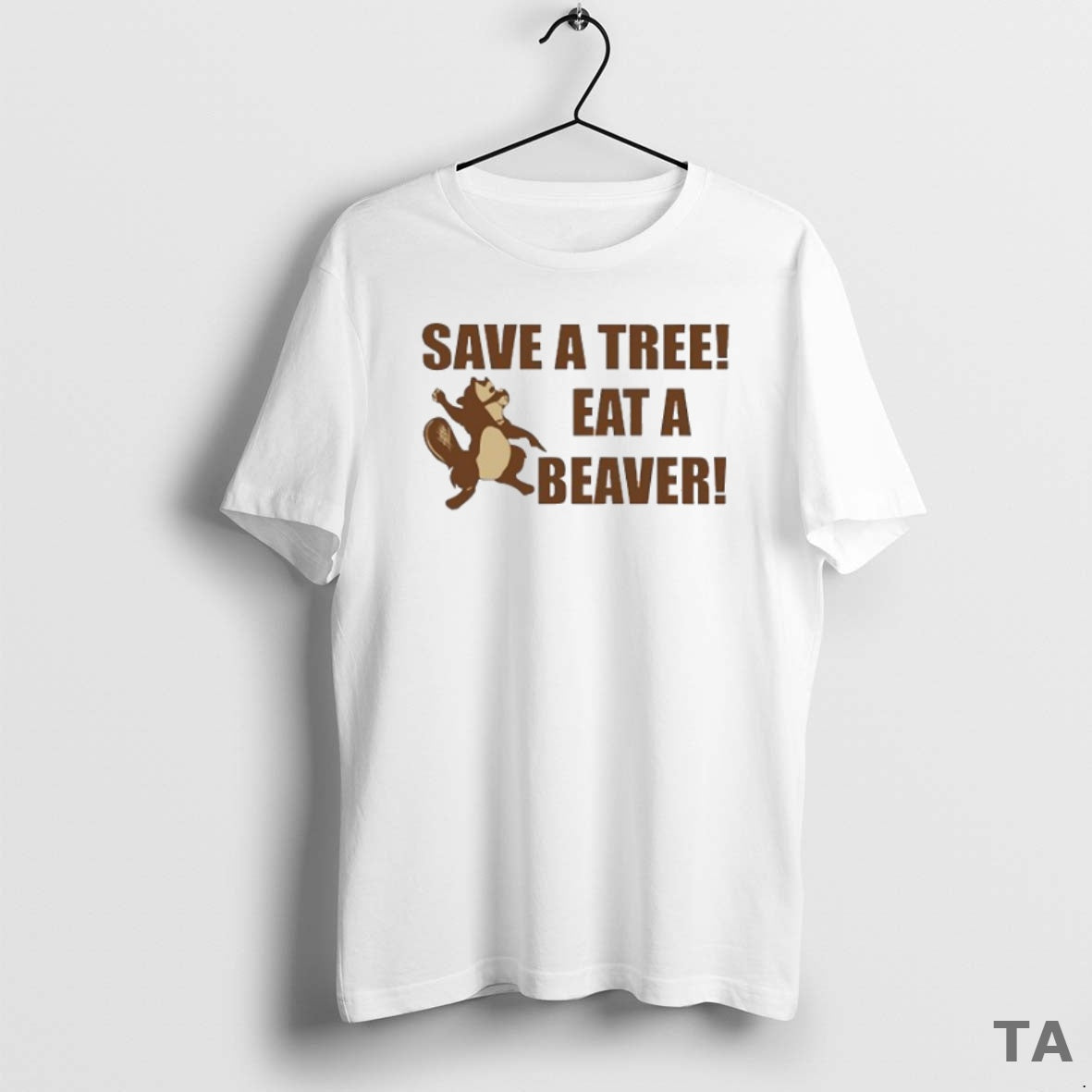Top Save A Tree Eat A Beaver Squirrel T Shirt Sweater