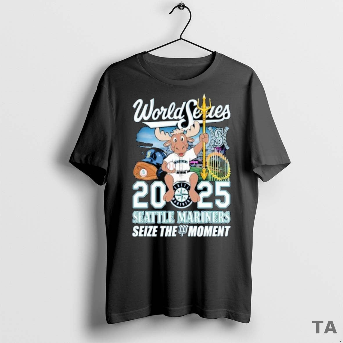 Top Seattle Mariners World Series 2025 Seize The Moment Mascot T Shirt Sweater
