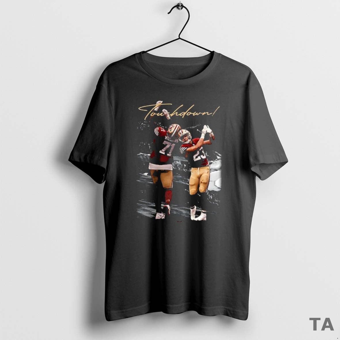 Top Trent And Christian Snow Wash Touchdown T Shirt Sweater