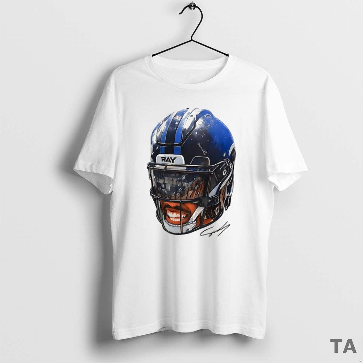 Top Zay Flowers Big Face Helmet Baltimore Ravens T Shirt Sweater