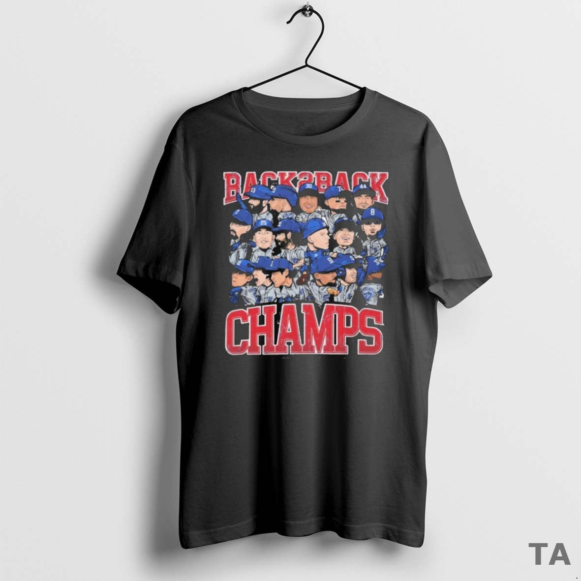 Top Los Angeles Dodgers Back To Back World Champs Caricatures T Shirt Sweater