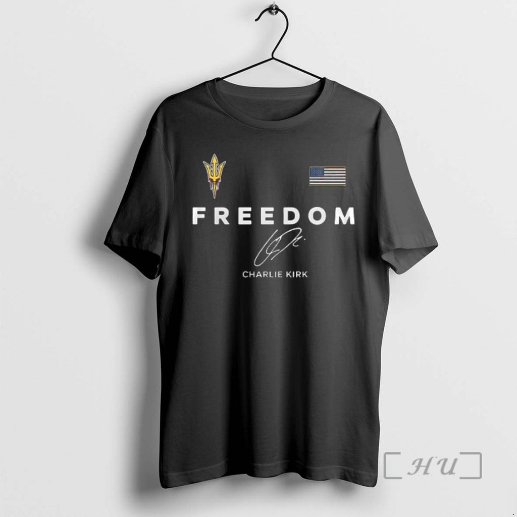 Trending Arizona State Sun Devils X Charlie Kirk Freedom Its All About Jesus Signature Premium
