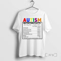Trending Autism Nutrition Facts Tee Shirt Sweater