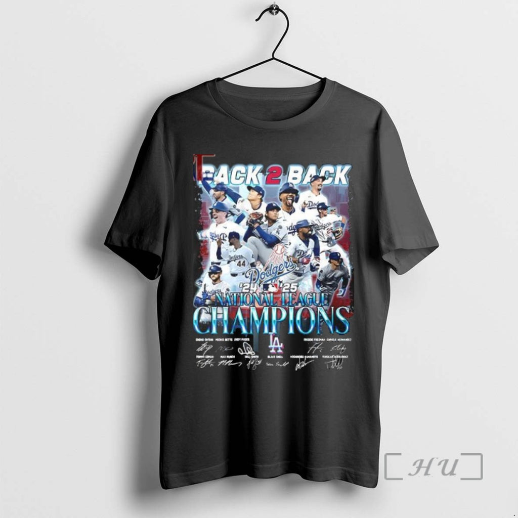 Trending Back 2 Back 2024 2025 National League Champions Los Angeles Dodgers T Shirts Sweater