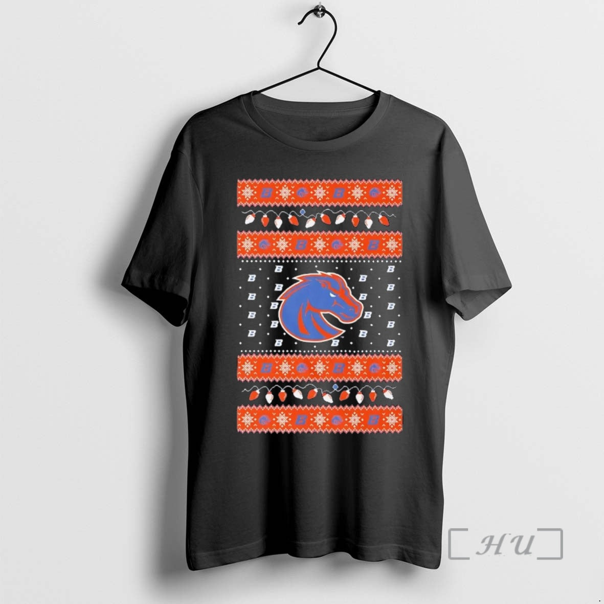 Trending Boise State Broncos Ugly Christmas Light Premium T Shirt Sweater
