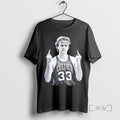 Trending Boston Celtics Legend Larry Bird Middle Finger Tee Shirt Sweater