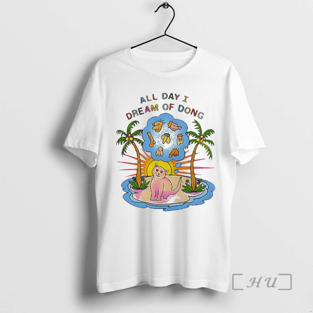 Trending Cat On Desert Island All Day I Dream Of Dong Premium T Shirts Sweater