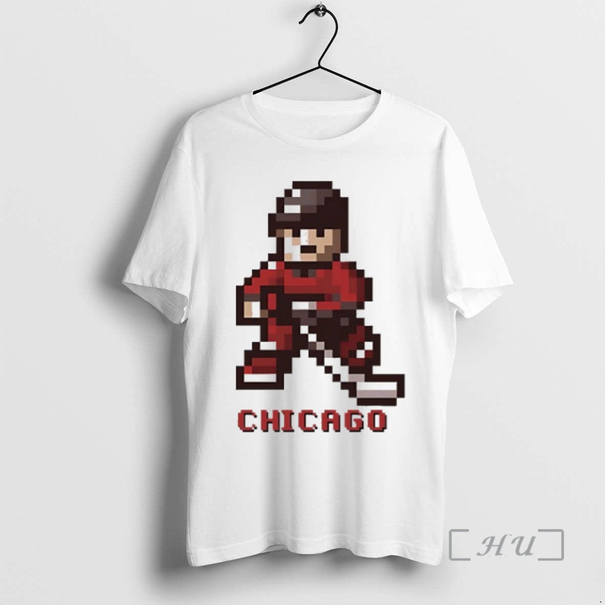 Trending Chicago Blackhawks Hockey 8 Bit Retro Baller Premium T Shirt Sweater