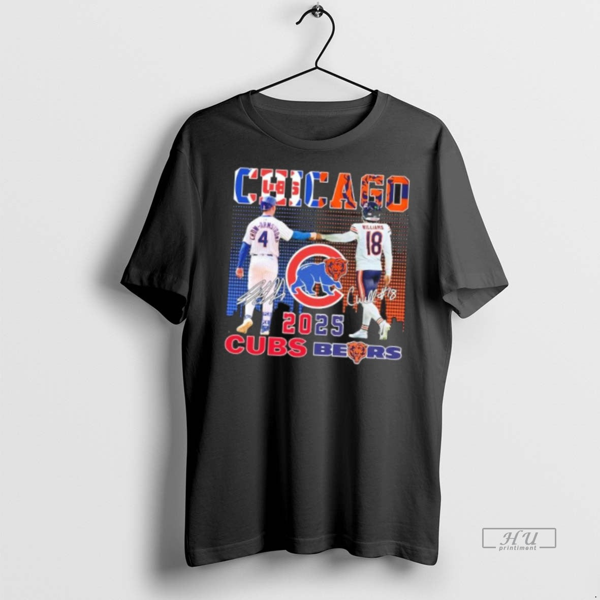 Trending Cubs Pete Crow Armstrong And Bears Caleb Williams 2025 Graphic Tee Shirt Sweater