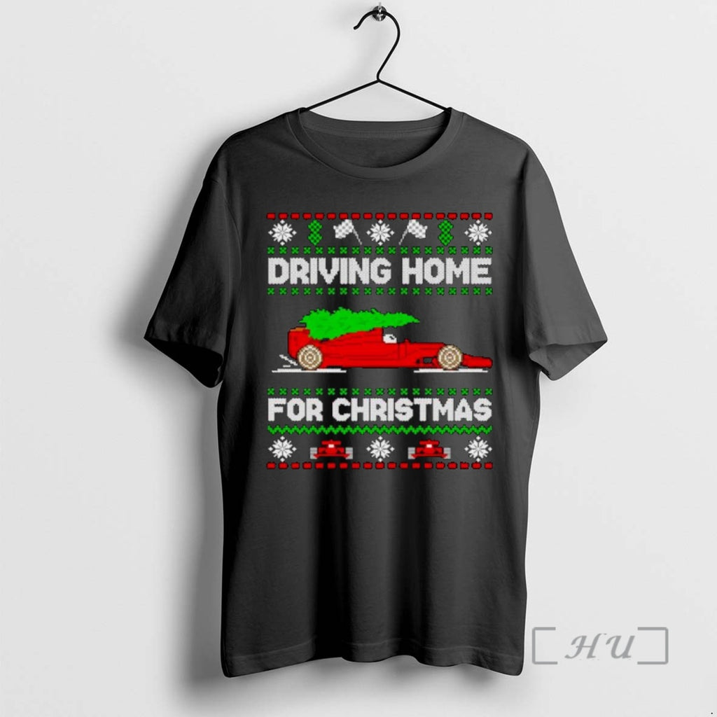 Trending Ferrari Christmas Tree Driving Home For Christmas Ugly Christmas Ornaments Premium T Shirt Sweater