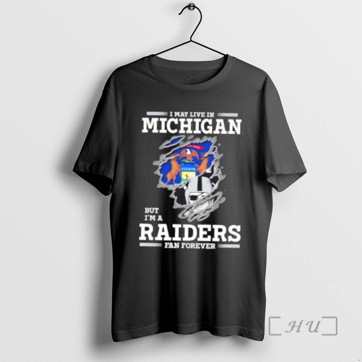 Trending I May Live In Michigan But Im A Raiders Fan Forever T Shirts Sweater