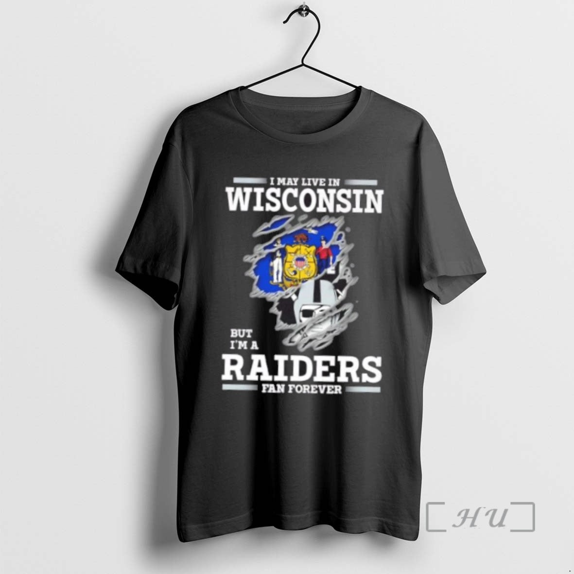 Trending I May Live In Wisconsin But Im A Raiders Fan Forever T Shirts Sweater