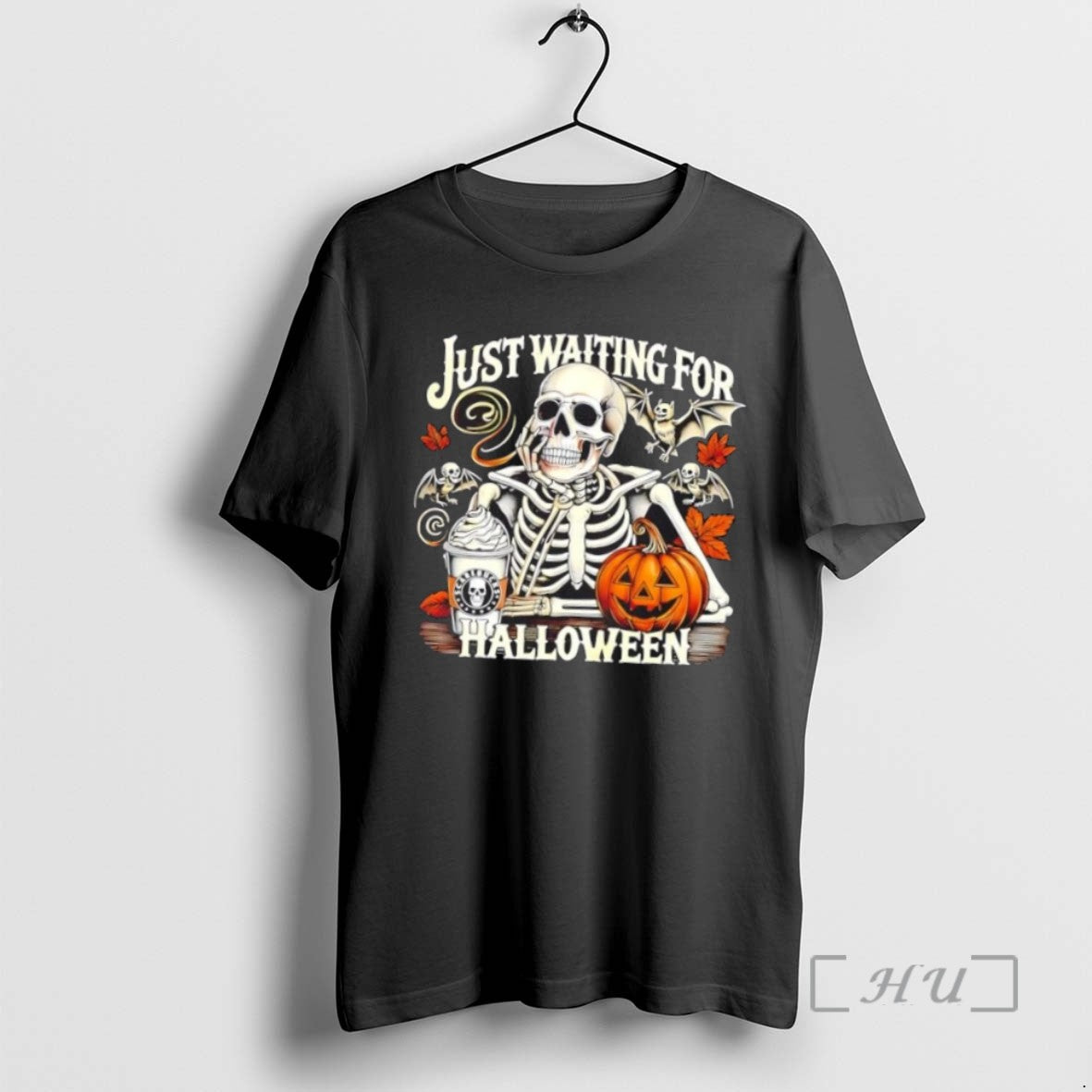 Trending Just Waiting For Halloween Skeleton Coffee Jack Or Lantern